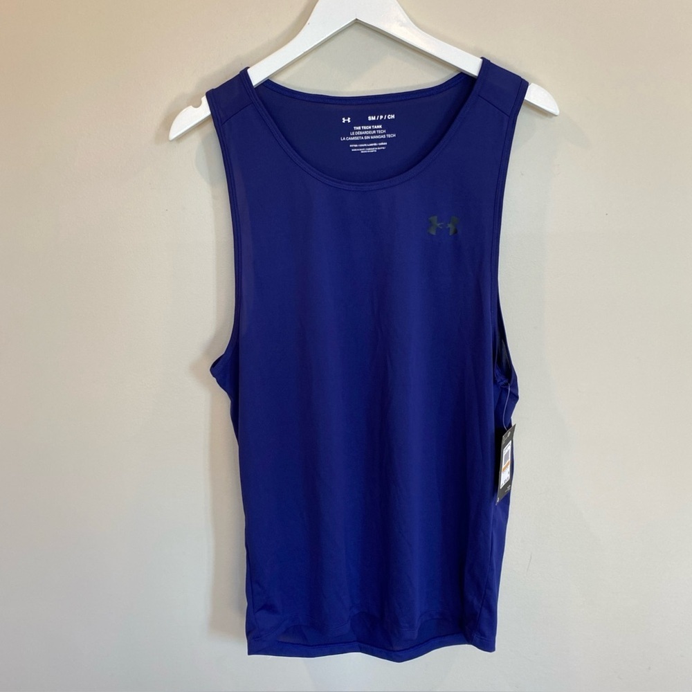 Under Armour The Tech Tank 2.0 Mens Small NWT Purple Fitted Lightweight